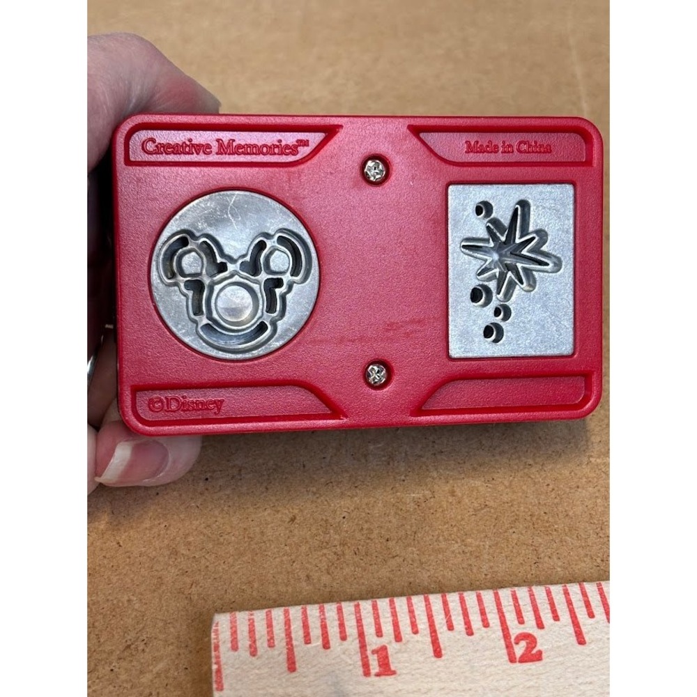 Creative Memories Disney Mickey Mouse Starburst Dual Paper Punch Red Black